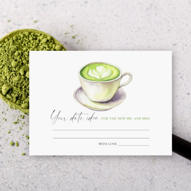 Matcha Brautparty Date Night Ideas Datum jar Begleitkarte (Von Creator hochgeladen)