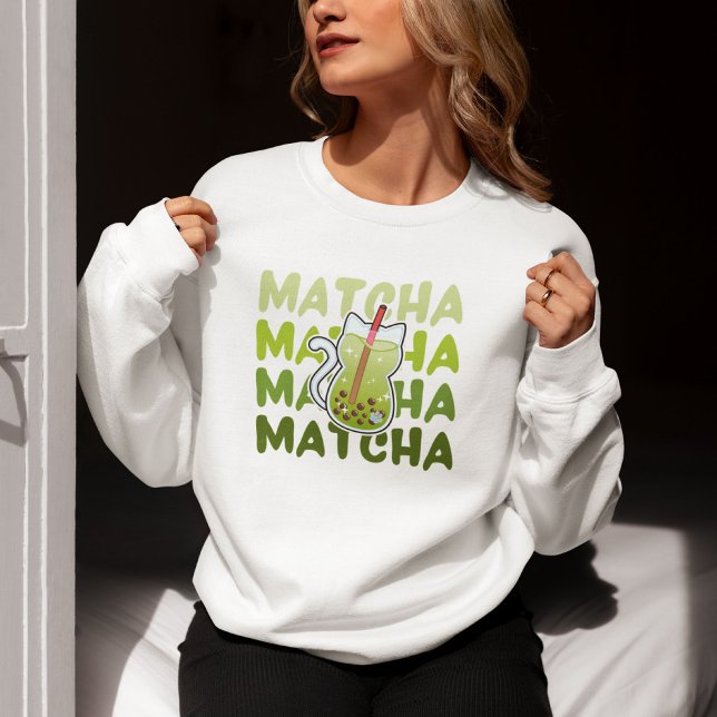 Matcha Bubble Tea Sweatshirt (Von Creator hochgeladen)