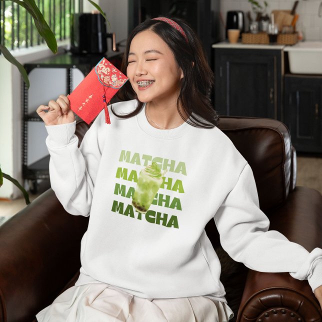 Matcha Bubble Tea Sweatshirt (Von Creator hochgeladen)