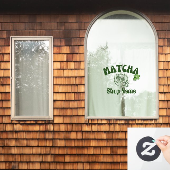 Matcha Cafe Fensteraufkleber (Fenster Zuhause)