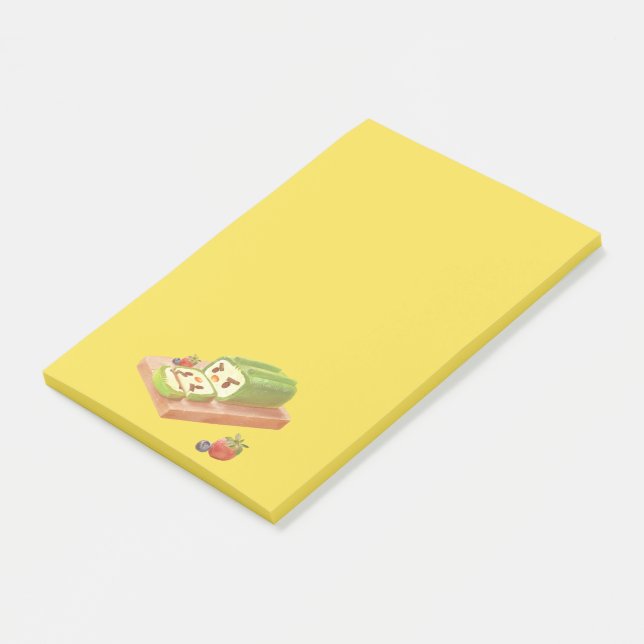 Matcha Cake Roll Illustration Post-it Klebezettel (angewinkelt)
