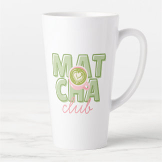 Matcha Club Grün und Rosa Ästhetik Süße Rückseite Milchtasse
