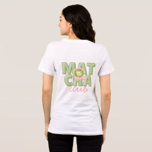 Matcha Club Grün und Rosa Ästhetik Süße Rückseite Tri-Blend Shirt
