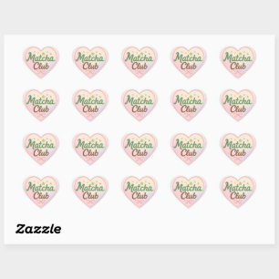 Matcha Club Herz Sticker