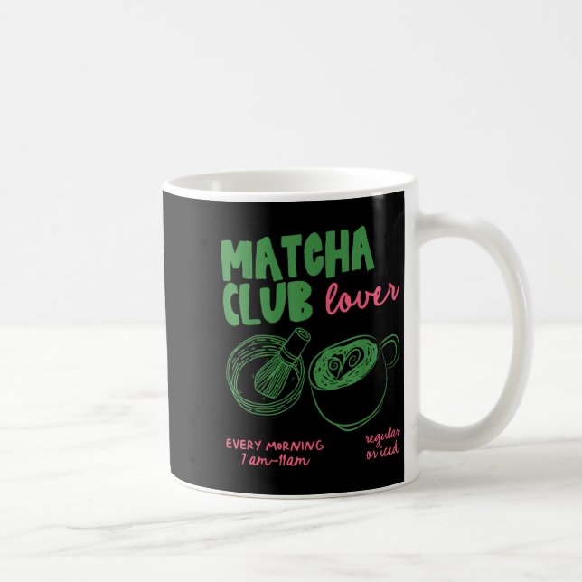Matcha Club Regulärer oder Eis-Grüntee-Matcha-Latt Kaffeetasse (Rechts)