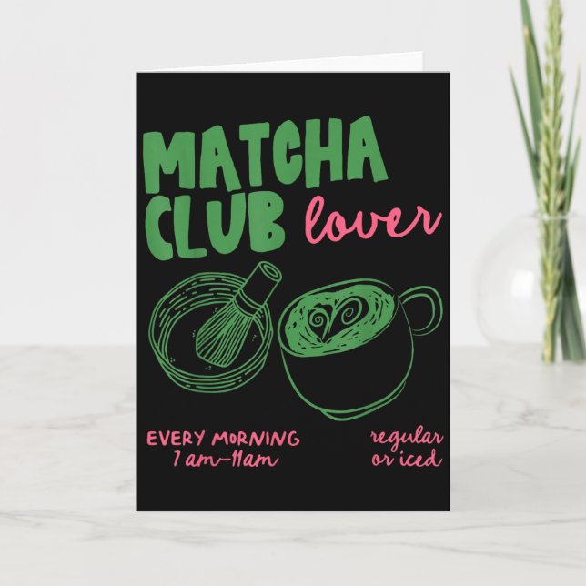 Matcha Club Regulärer oder Eisgrüner Tee Matcha La Karte (Vorderseite)