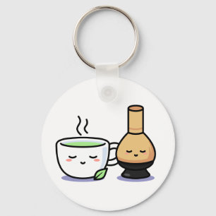 Matcha Cup Whisk Japanischer Grüner Tee Cartoon Schlüsselanhänger