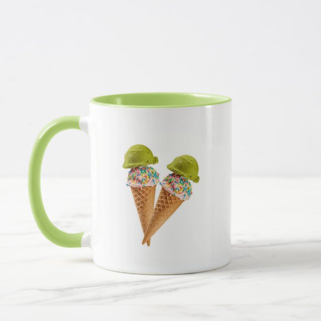 Matcha-Eiscreme-Tasse Tasse (Links)