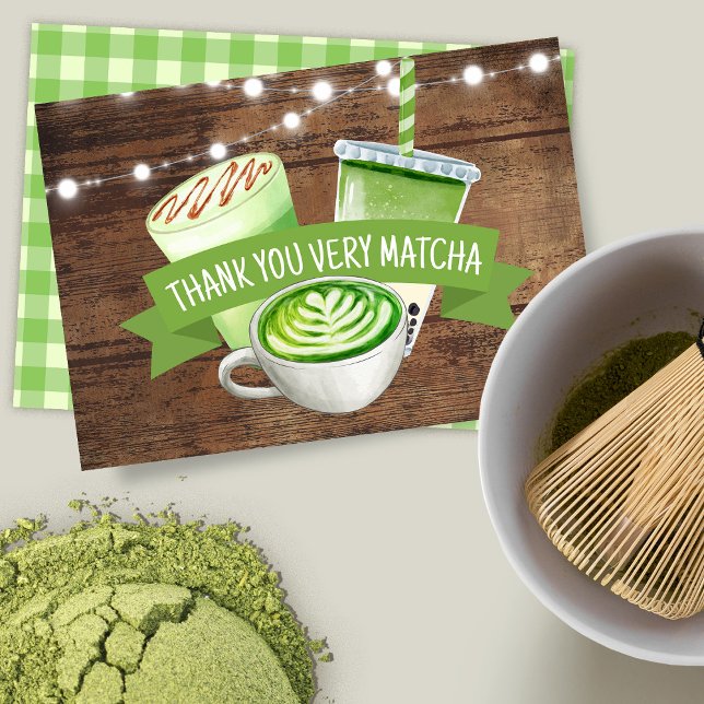 Matcha Flat Dankeskarte (Von Creator hochgeladen)