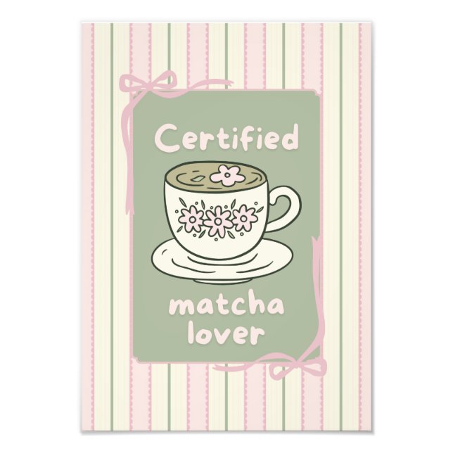 Matcha-Getränk Poster Wandkunst  (Vorne)