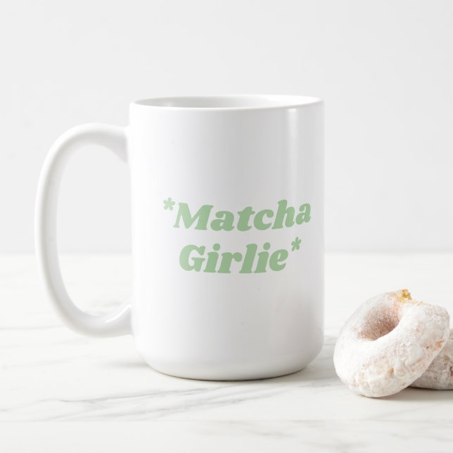 Matcha Girlie Coffee Tea Mug Kaffeetasse (Mit Donut)