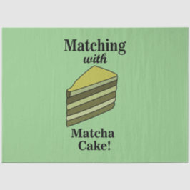 Matcha Green Cake Food Funny Seidenpapier