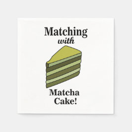 Matcha Green Cake Party Serviette