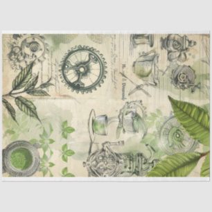Matcha Green japanischer Teetrink - Muster 1 Seidenpapier