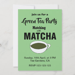 Matcha Green Tea Party Einladung