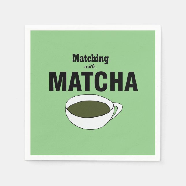 Matcha Green Tea Party Serviette (Vorderseite)