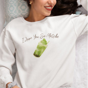 Matcha Green Tea Personalisiert Sweatshirt