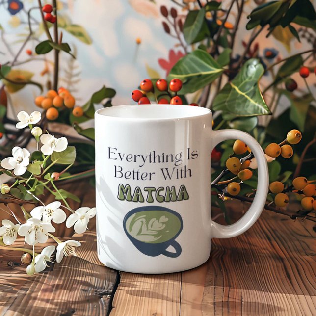 Matcha Green Tee, mit Matcha ist alles besser Kaffeetasse (Von Creator hochgeladen)
