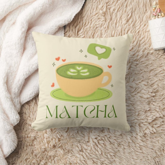 Matcha Green Tee, mit Matcha ist alles besser Kissen (Decke)