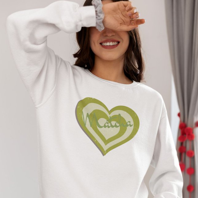 Matcha Green Tee Personalisiert Sweatshirt (Von Creator hochgeladen)