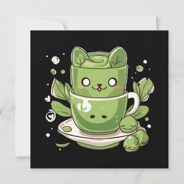 Matcha-grüner Tee (Vorderseite)