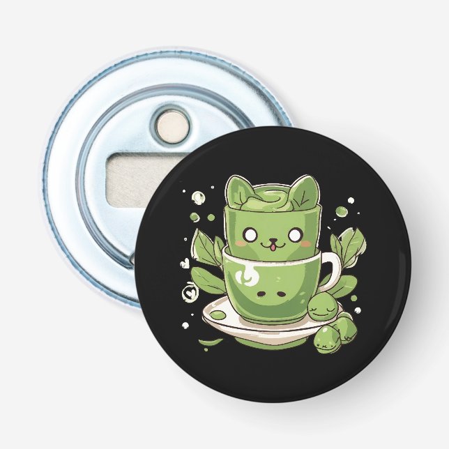 Matcha-grüner Tee Flaschenöffner (Vorderseite)