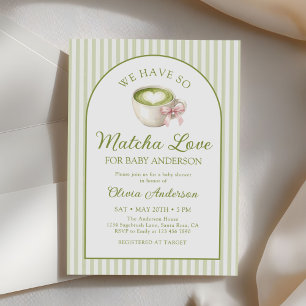 Matcha-Grüntee-Baby-Party  Einladung