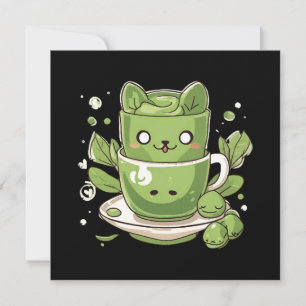 Matcha-Grüntee Einladung