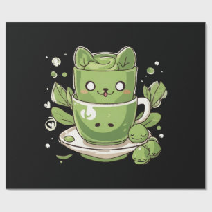 Matcha-Grüntee Geschenkpapier
