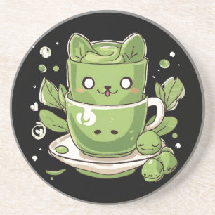 Matcha-Grüntee Getränkeuntersetzer