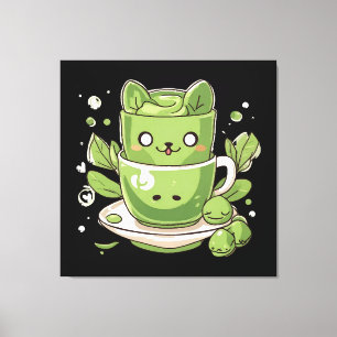 Matcha-Grüntee Leinwanddruck