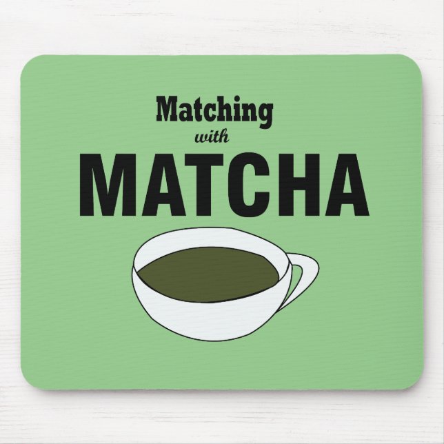 Matcha-Grüntee Mousepad (Vorne)