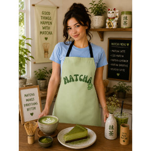 Matcha-Grüntee Schürze