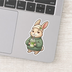 Matcha Hase Aufkleber