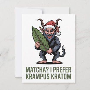 Matcha? Ich bevorzuge Krampus Kratom Lustiges Weih Mitteilungskarte