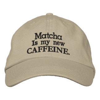 Matcha is my new CAFFEINE. Bestickte Baseballkappe