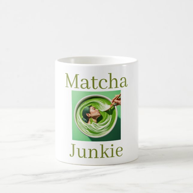 Matcha-Junkie-Kaffeetasse Kaffeetasse (Mittel)
