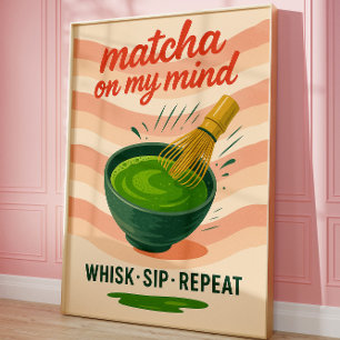 Matcha Kitchen Drinks Lovers Trendy Wall Poster