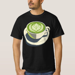 Matcha-Latte-Art-Grafik-T-Shirt – Kaffee-Liebhaber T-Shirt