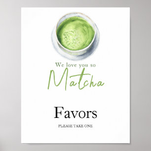 Matcha Latte Baby Dusche - Bitte nehmen Sie einen  Poster