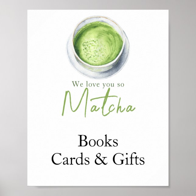 Matcha Latte - Bücher, Karten und Geschenke zur Ba Poster (Vorne)