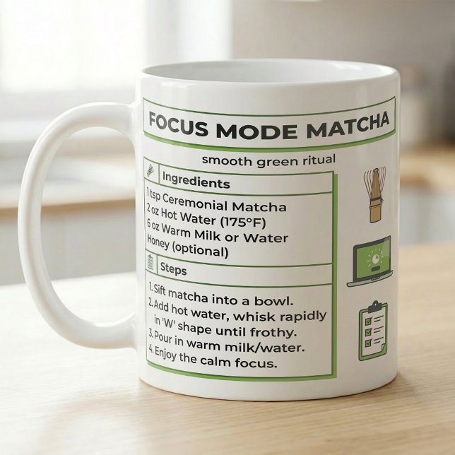 Matcha-Latte-Rezept Fokus-Modus Kaffeetasse (Von Creator hochgeladen)