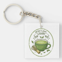 Matcha-Liebhaber-Acryl-Schlüsselanhänger Schlüsselanhänger