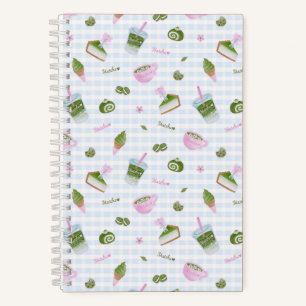 Matcha-Liebhaber Blau Notizbuch