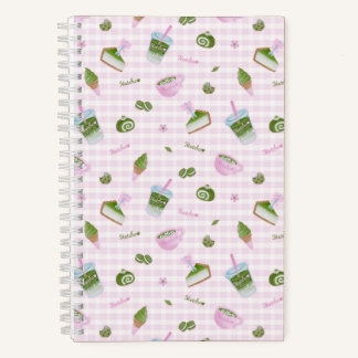 Matcha-Liebhaber Pink Notizbuch