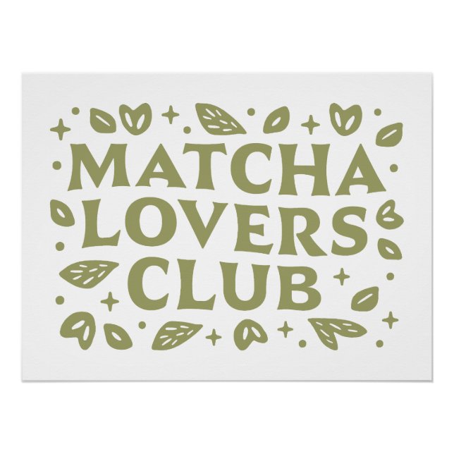 Matcha liebt Club Ästhetik Poster (Vorderseite)