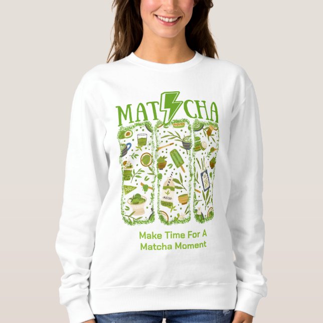 MATCHA Lightning Bolt Brush Stroke Sweatshirt (Vorderseite)