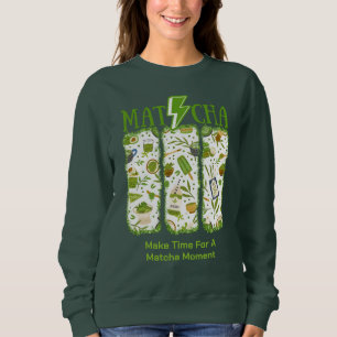 MATCHA Lightning Bolt Brush Stroke Sweatshirt