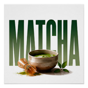 Matcha Luxus-Tea-Editorial-Grafik Poster