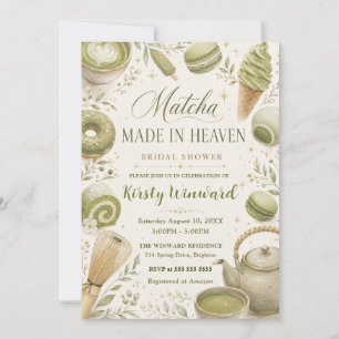 Matcha Made in Heaven Brautparty Einladung